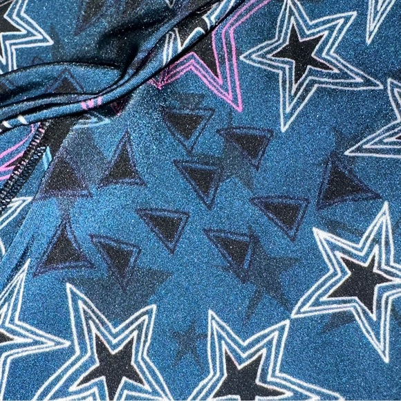 NWOT Emily Hsu Star Print High Waist Leggings Size Small - Picture 5 of 5